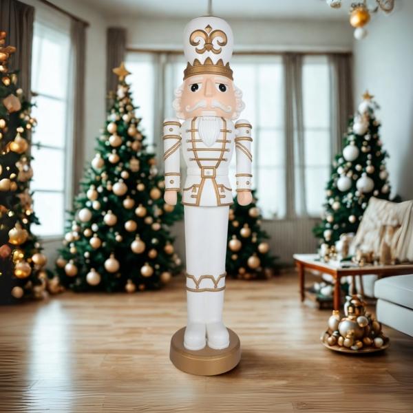 CASCANUECES ILUMINADO BLANCO Y DORADO 1.9M