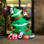INFLABLE NAVIDEÑO ILUMINADO 2.13 X 1.56 X 1 M PINO CON PINGÜINOS