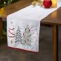 CAMINO DE MESA BORDADO DE PINOS NAVIDEÑOS 1.83 M X 33 CM