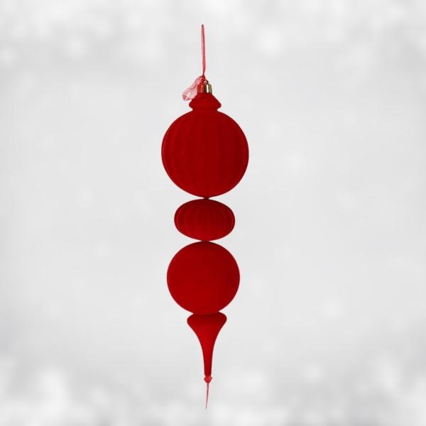 COLGANTE FINIAL 47 CM ROJO COLECCIÓN ROJA