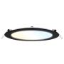 LUMINARIO EMPOTRADO EN TECHO 6" DE 12W CON LUZ AJUSTABLE NEGRO