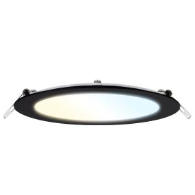 LUMINARIO EMPOTRADO EN TECHO 6" DE 12W CON LUZ AJUSTABLE NEGRO
