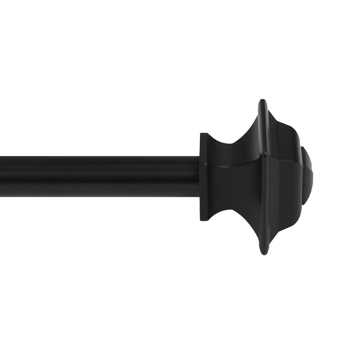 Set cortinero cuadrado 5.49 x 129.32 cm negro