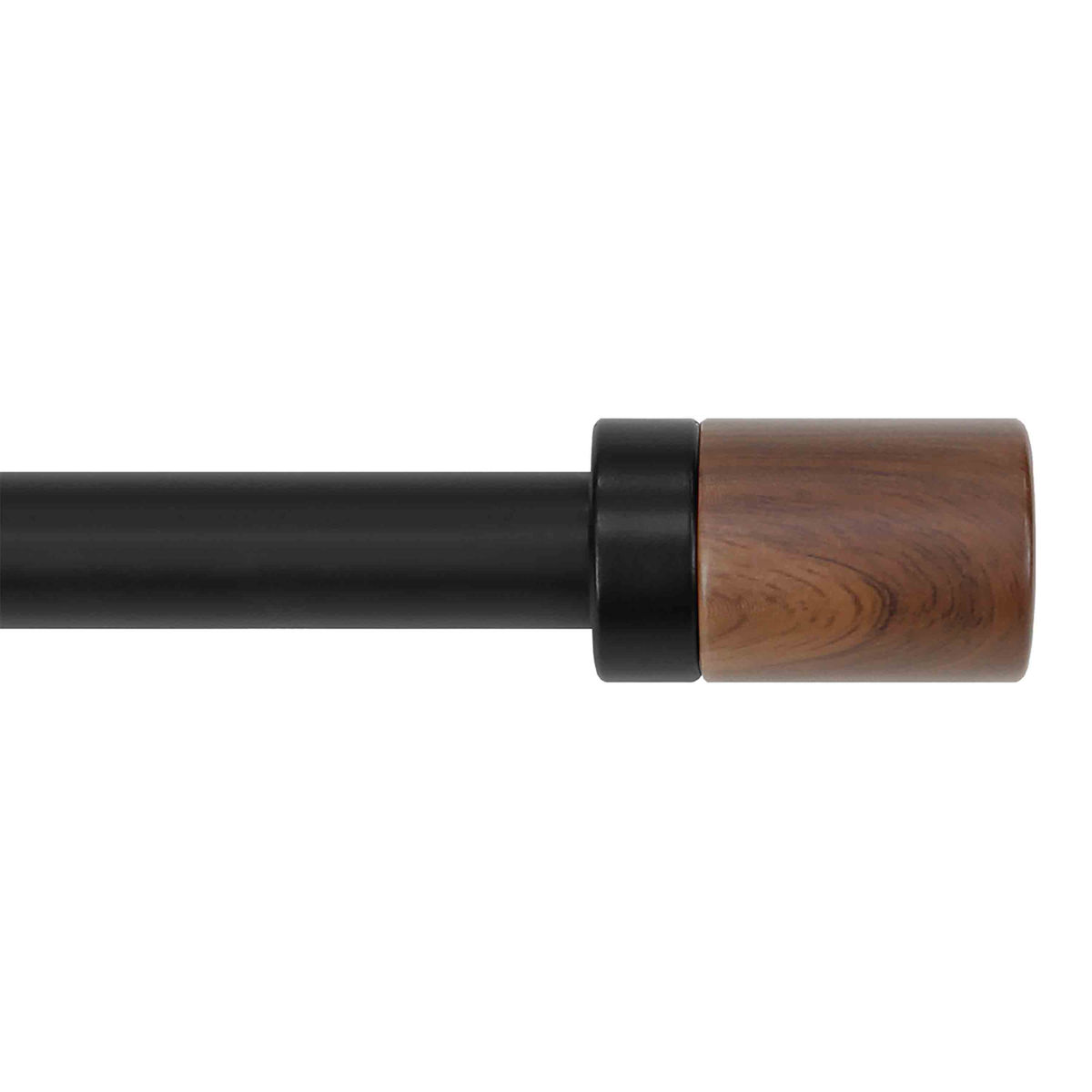 Set cortinero estilo industrial 4.94 x 180.18 cm negro