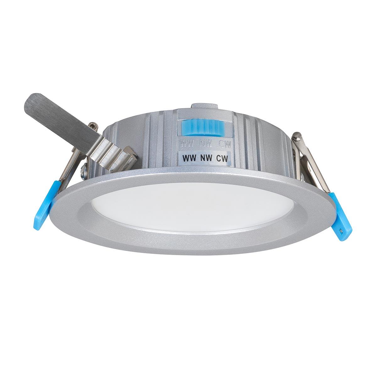 Luminario led empotrado para techo color plata