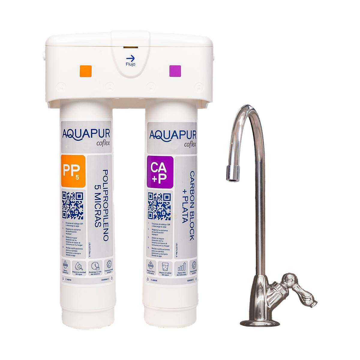 Purificador 2 etapas bajo cubierta 2000/4000 l aquapur coflex