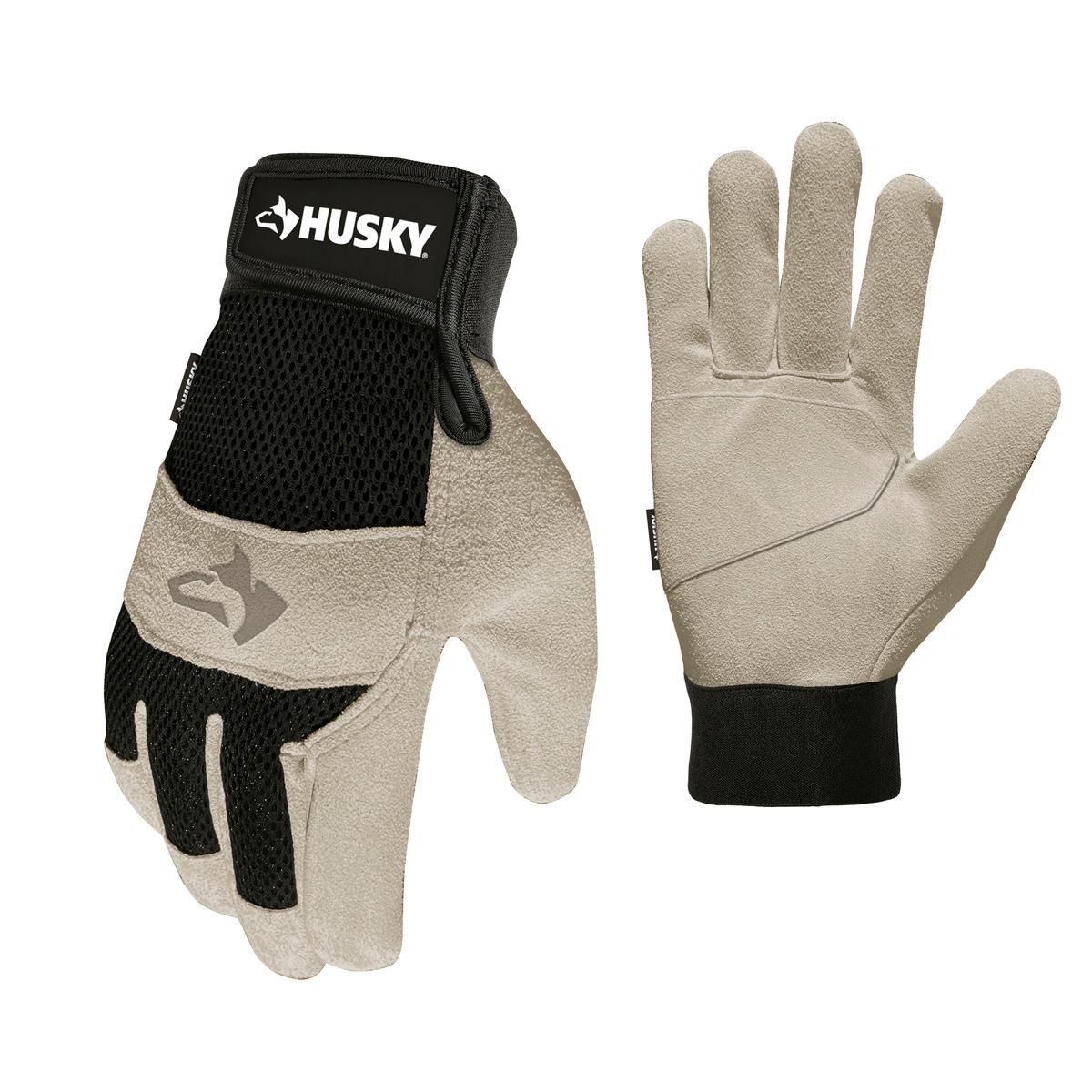 Husky palma de cuero con dorso de malla - m