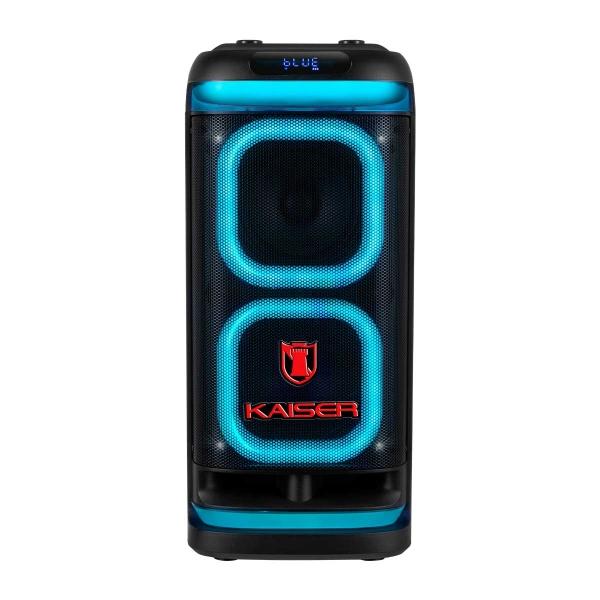 BAFLE PORTÁTIL BLUETOOTH, USB, AUXILIAR Y MCRO SD CON LUZ LED NEGRO