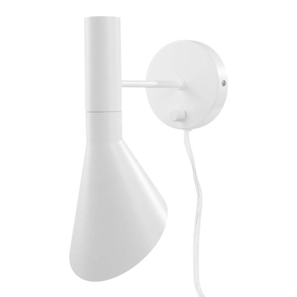 APLIQUE DE PARED MODERNA, E26 CON CLAVIJA Y APAGADOR ,BLANCO, LUZ CALIDA 3000K