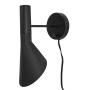 APLIQUE DE PARED MODERNA, E26 CON CLAVIJA Y APAGADOR ,NEGRO, LUZ CALIDA 3000K