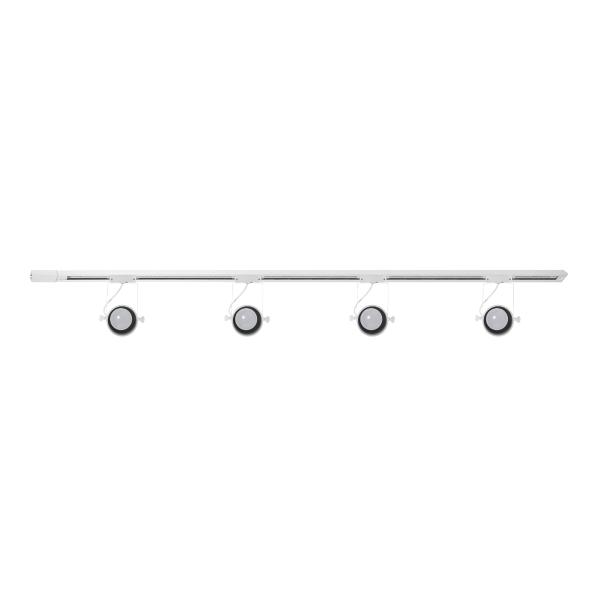 KIT DE ILUMINACIÓN EN RIEL 2 MTS BLANCO LUZ CÁLIDA 3000K