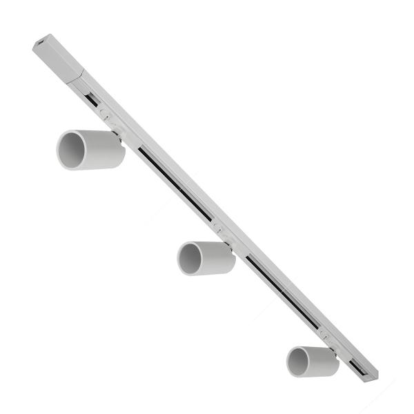 KIT DE 2 MTS ILUMINACIÓN DE RIEL LED, LUZ CALIDA 3000K, COLOR BLANCO, PARA COMERCIOS, RESIDENCIAS