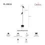 LÁMPARA DE PISO LED MODERNA, PARA SALA, RECAMARA, OPERA FOCOS GU10 (NO INCLUIDAS) COLOR NEGRO