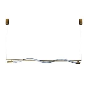 LÁMPARA DE TECHO COLGANTE DECORATIVA, MODERNA, COLOR DORADO 13 W, LUZ CÁLIDA 3000K