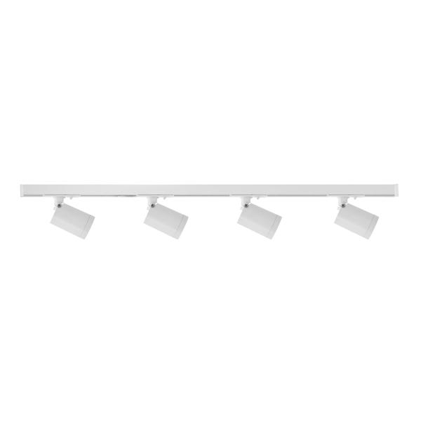 KIT DE 2 MTS ILUMINACIÓN DE RIEL LED, LUZ CALIDA 2700K, COLOR BLANCO, PARA COMERCIOS, RESIDENCIAS