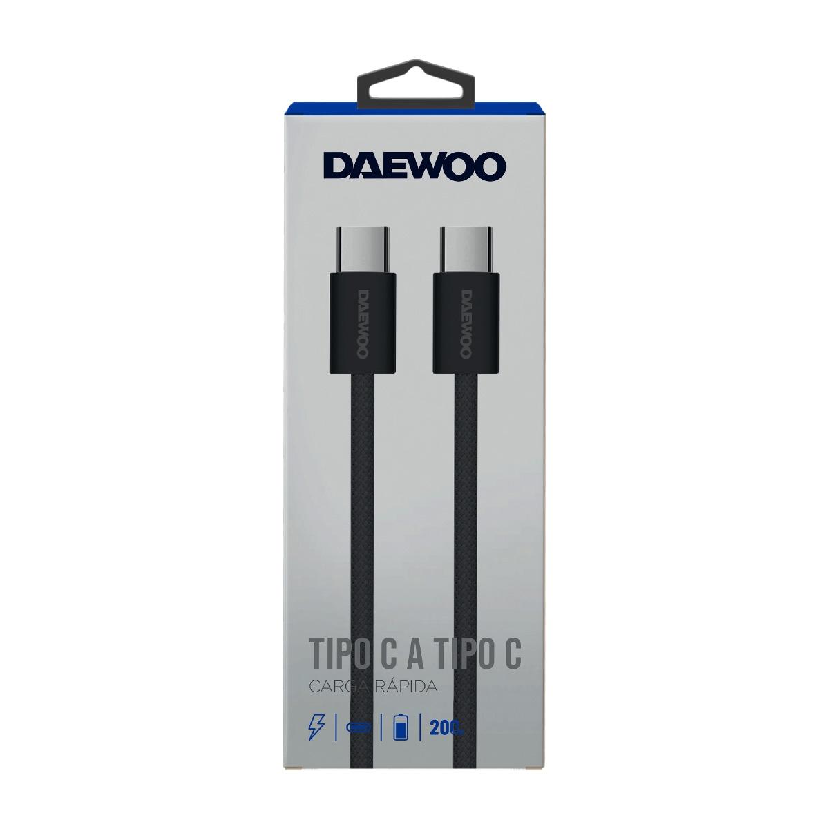 Cable carga c a c de 2 mts carga rapida negro cc2dwn