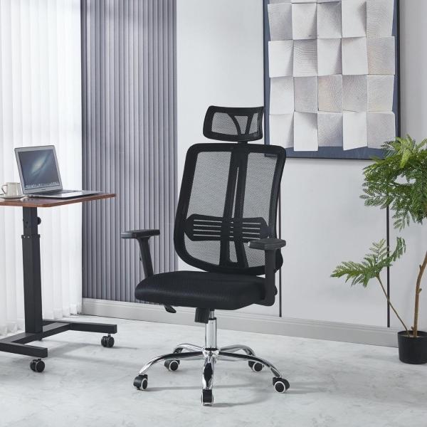 SILLA DE OFICINA CON REPOSABRAZOS AJUSTABLE