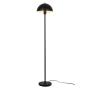 LÁMPARA DE PIE CORBIN DE 142.2 CM NEGRA DE UNA LUZ CON PANTALLA METÁLICA EN FORMA DE CÚPULA