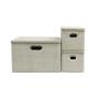 SET 3 CAJAS PARA ALMACENAR BEIGE