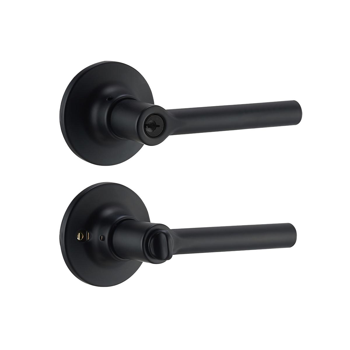 Manija moderna para entrada -latón negro mate