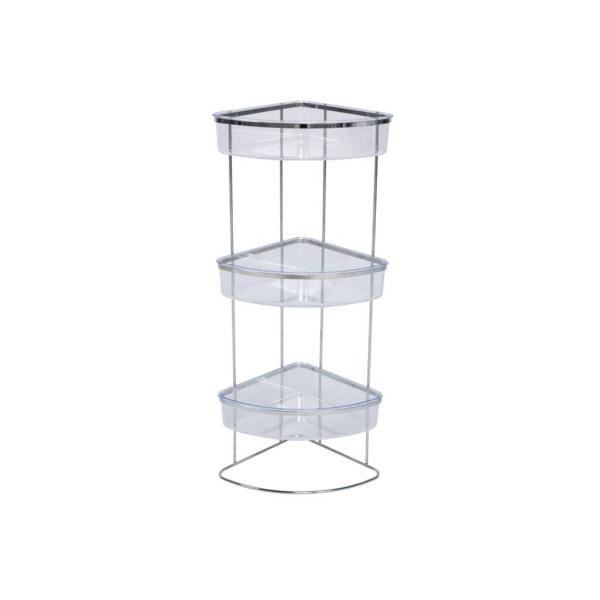 ORGANIZADOR PARA BAÑO ESQUINERO 3 NIVELES CROMO