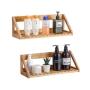 REPISAS PARA BAÑO DE BAMBÚ 2 PIEZAS