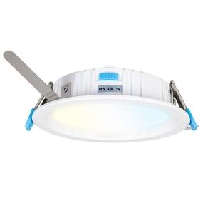 LUMINARIO EMPOTRADO EN TECHO 5" DE 12W CON LUZ AJUSTABLE BLANCO