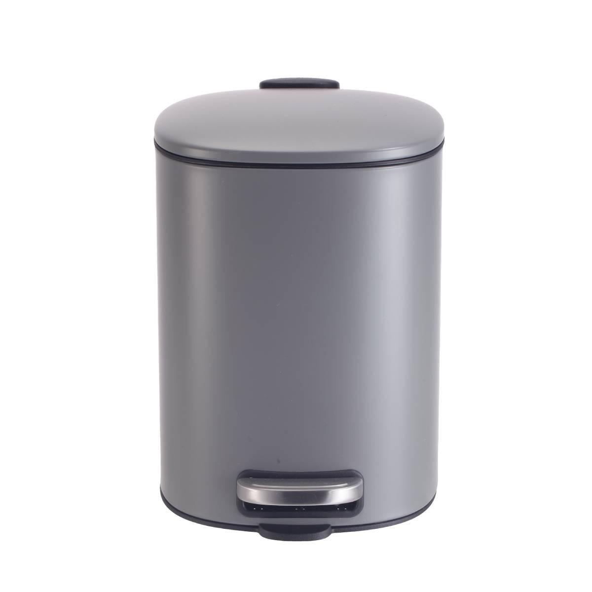 Bote de basura 5 l gris mate