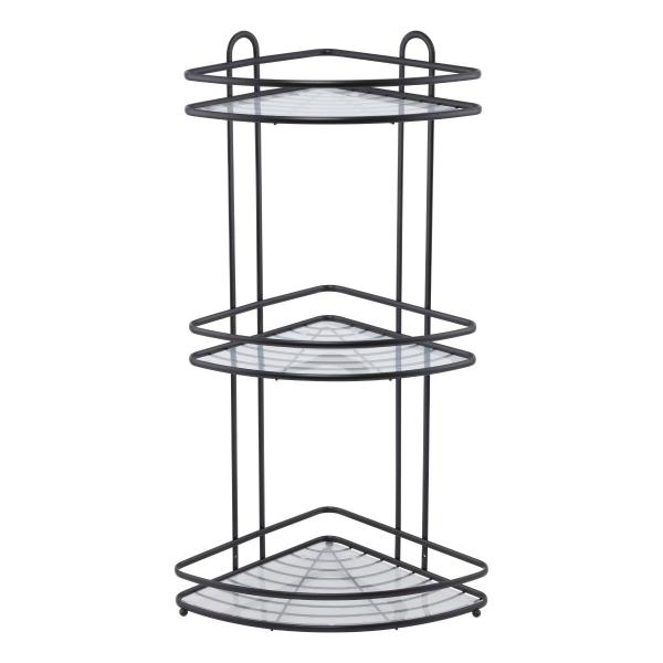 ORGANIZADOR PARA BAÑO ESQUINERO 3 NIVELES NEGRO