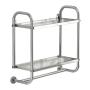 REPISA PARA BAÑO CON CRISTAL 2 NIVELES CROMO