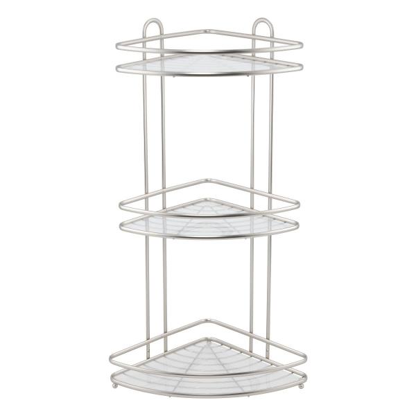 ORGANIZADOR PARA BAÑO ESQUINERO 3 NIVELES SATINADO