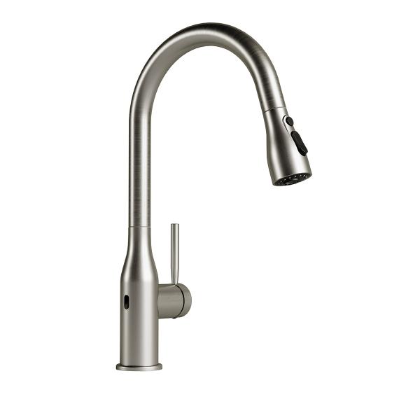 MONOMANDO ELECTRÓNICO PARA FREGADERO PRÁCTICA, RETRACTIL CON 3 TIPOS DE CHORRO, CON SENSOR LATERAL