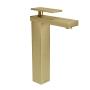 MONOMANDO ALTO PARA LAVABO MÁXIMA CON CONTRA DE PUSH EN ACABADO DORADO MATE DUNA