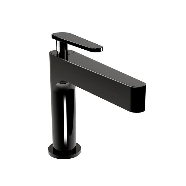 MONOMANDO PARA LAVABO CLÁSICA CON CONTRA DE PUSH EN ACABADO NEGRO CROMO OBSIDIANA