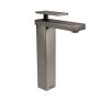 MONOMANDO ALTO PARA LAVABO MÁXIMA CON CONTRA DE PUSH EN ACABADO GRIS MATE TITANIUM