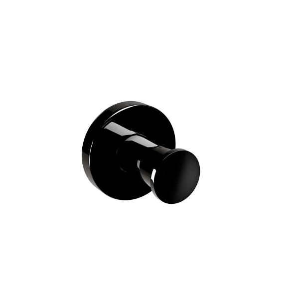 GANCHO SENCILLO TUBULAR EN ACABADO NEGRO CROMO OBSIDIANA