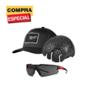 COMBO GORRA ANTI-IMPACTOS Y LENTES DE SEGURIDAD OSCUROS ANTIRAYADURAS