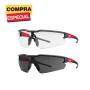 COMBO LENTES DE SEGURIDAD TRANSPARENTES ANTIEMPAÑAMIENTO Y LENTES DE SEGURIDAD OSCUROS ANTIRAYADURAS
