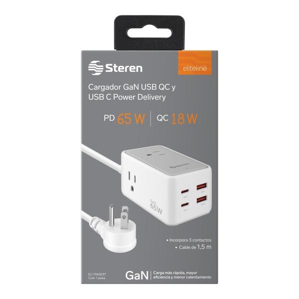 CARGADOR GAN USB QC Y USB C POWER DELIVERY
