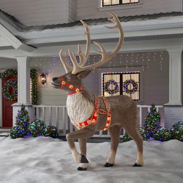 DECORACION ANIMADA RENO 2.6M CON LUZ LED