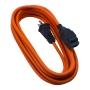 EXTENSIÓN USO RUDO 5M 2X16 AWG NARANJA CON NEGRO