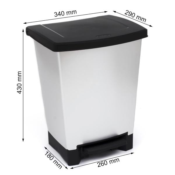 BOTE PARA BASURA DE PEDAL DUO 25L