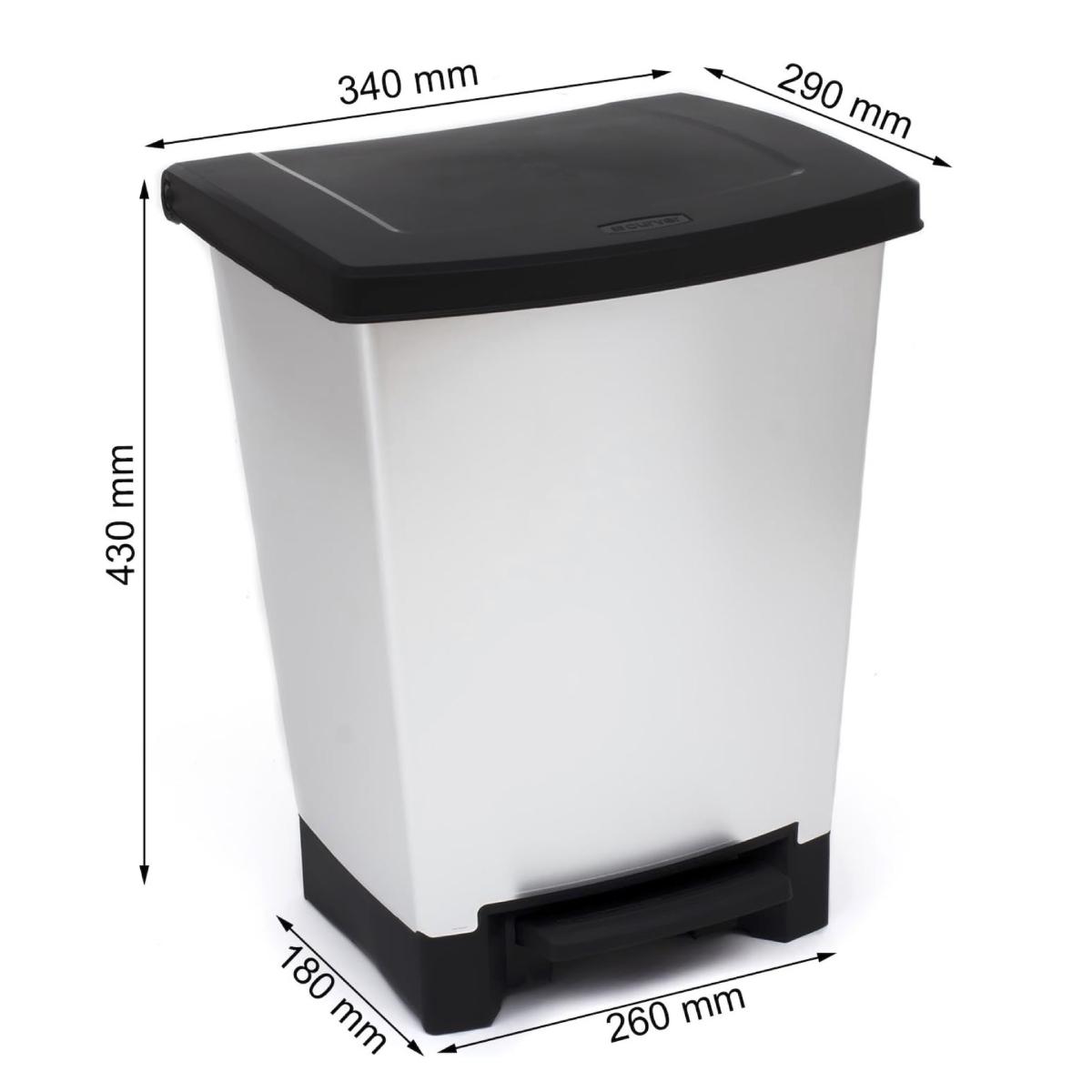 Bote para basura de pedal duo 25l