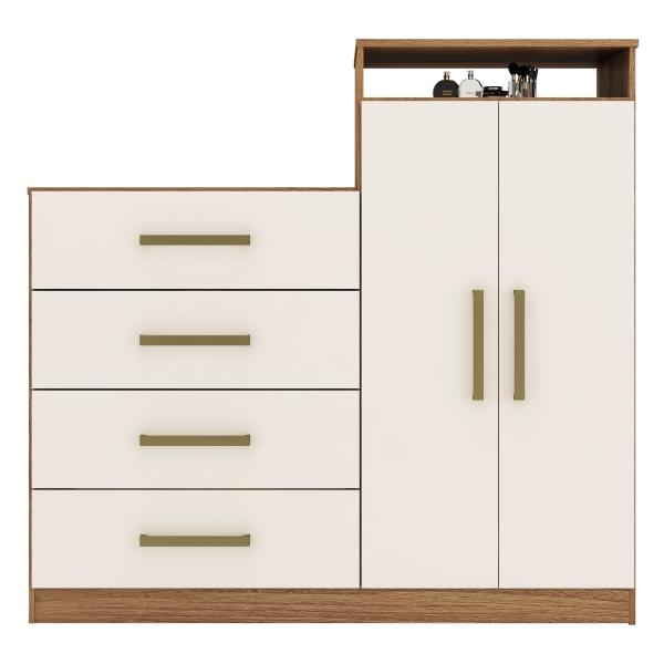 CÓMODA 2 PUERTAS 4 CAJONES AUREA