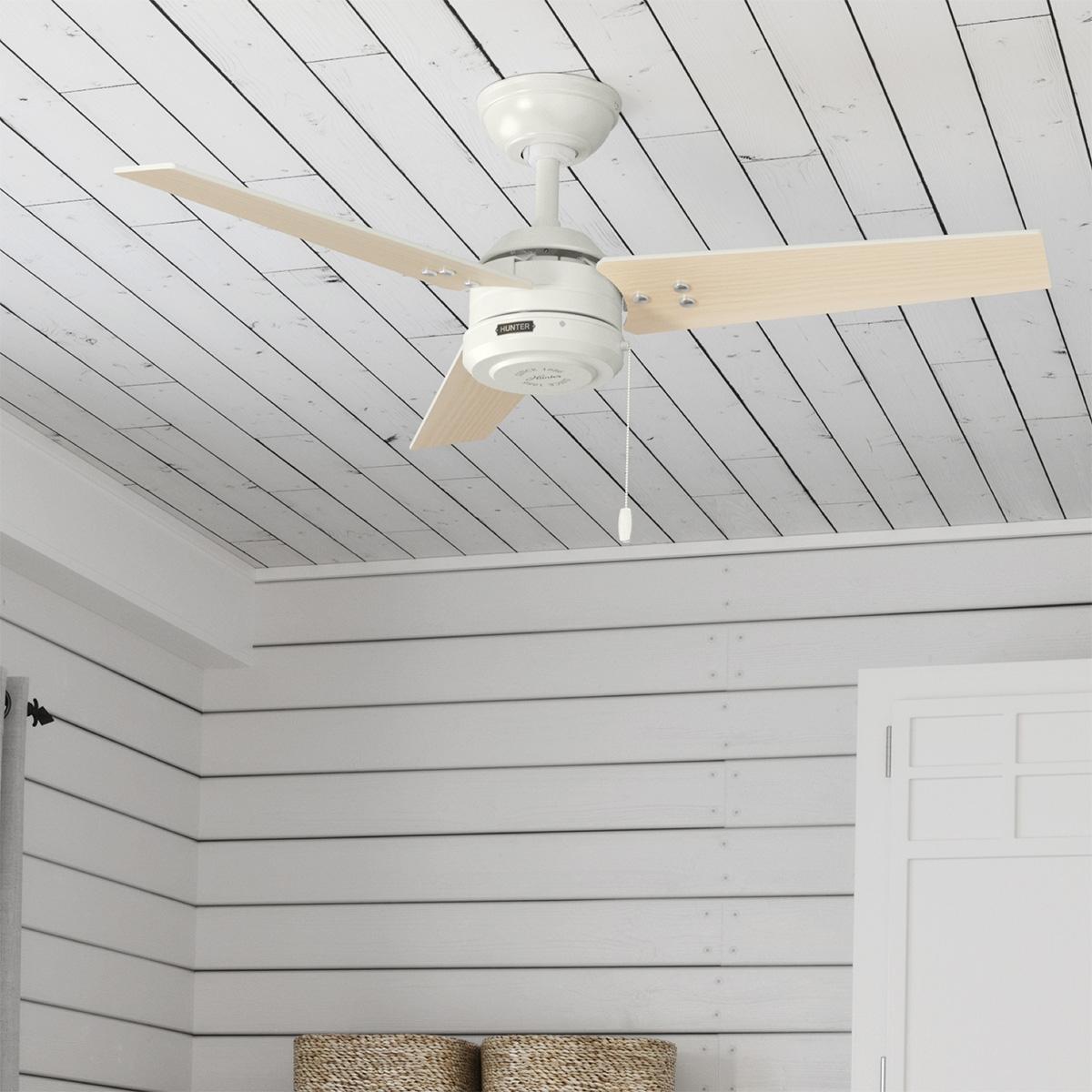 Ventilador de techo cassius 44" clásico para exterior blanco