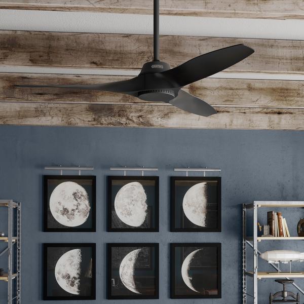 VENTILADOR DE TECHO MOSELY 52" INDUSTRIAL PARA EXTERIOR NEGRO