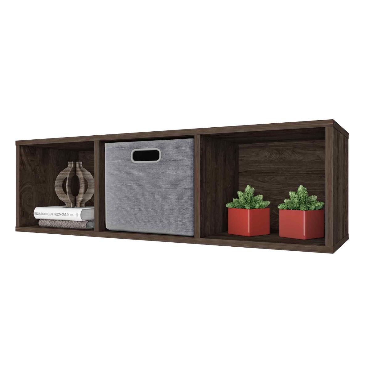 Repisa 3 cubos nogal