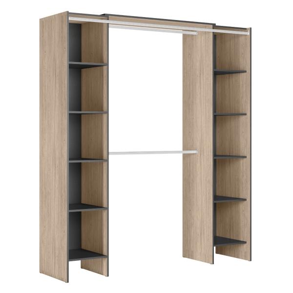 CLÓSET DOS TORRES CON ENTREPAÑOS COLOR VAINILLA