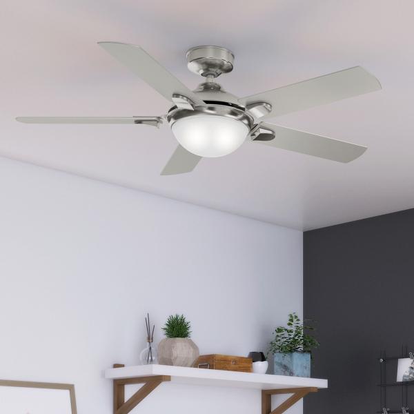 VENTILADOR DE TECHO POPLAR 52" CLÁSICO PARA INTERIOR CON LED INTEGRADO NEGRO
