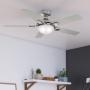 VENTILADOR DE TECHO POPLAR 52" CLÁSICO PARA INTERIOR CON LED INTEGRADO NEGRO